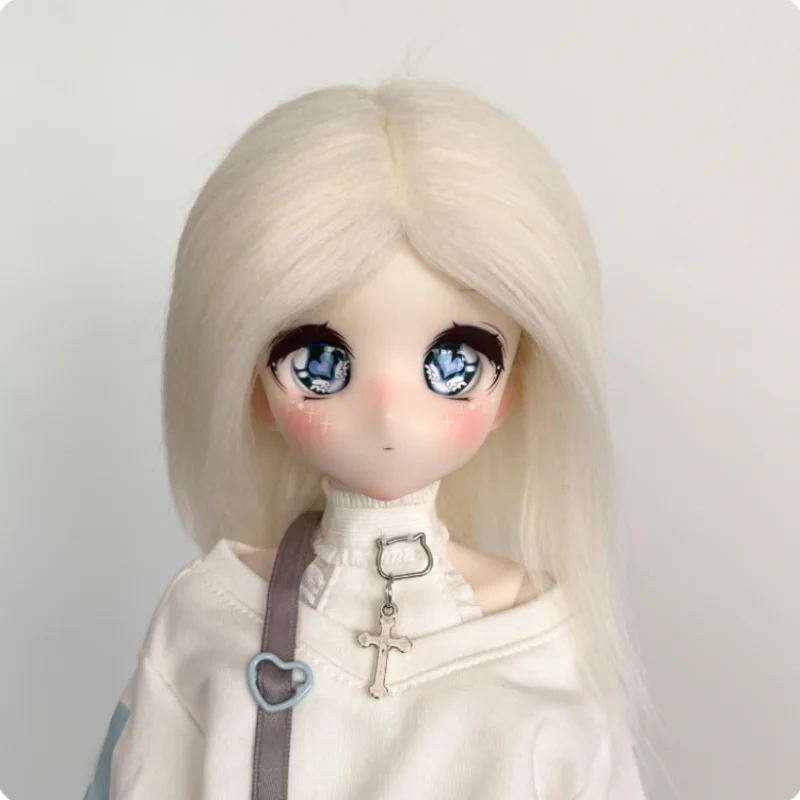 Nowa Peruka Futrzana dla Lalki BJD 1/6 1/4 1/3, Wielokolorowe Peruki Futrzane, Akcesoria dla Lalek (Bez Lalki)