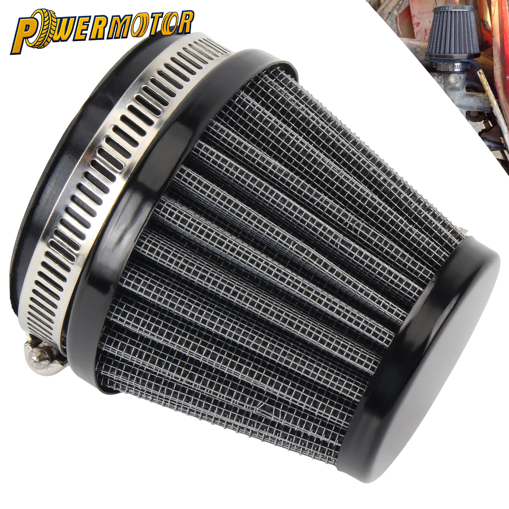 

54mm Air Intake Motorcycle Mushroom Head Filters Cleaner Induction For 50cc 90cc 110cc 125cc 150cc 200cc ATV Motocross Scooter
