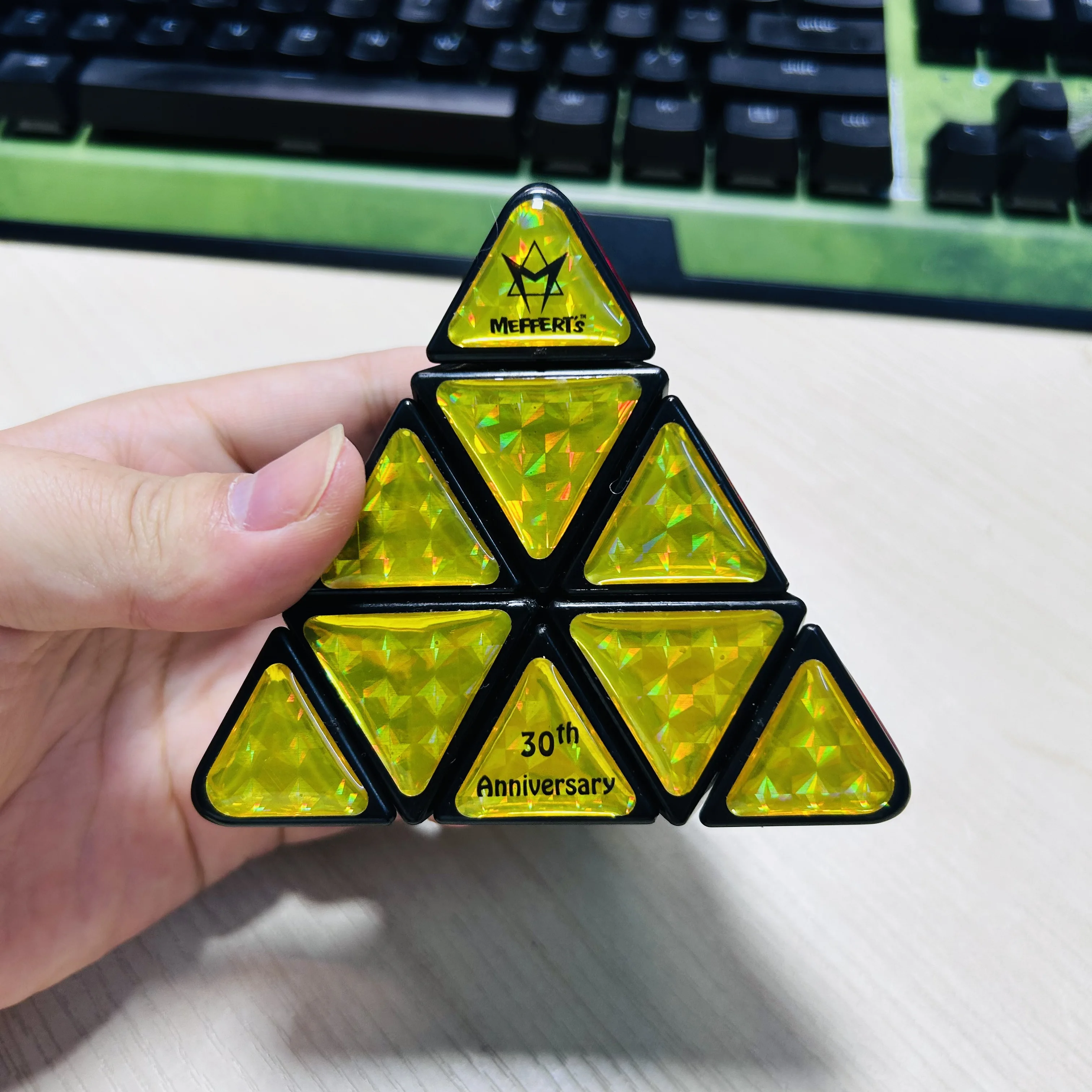 

Головоломка Meffert's, 30-летие, черное тело, кубик-пирамикс, игрушки для детей