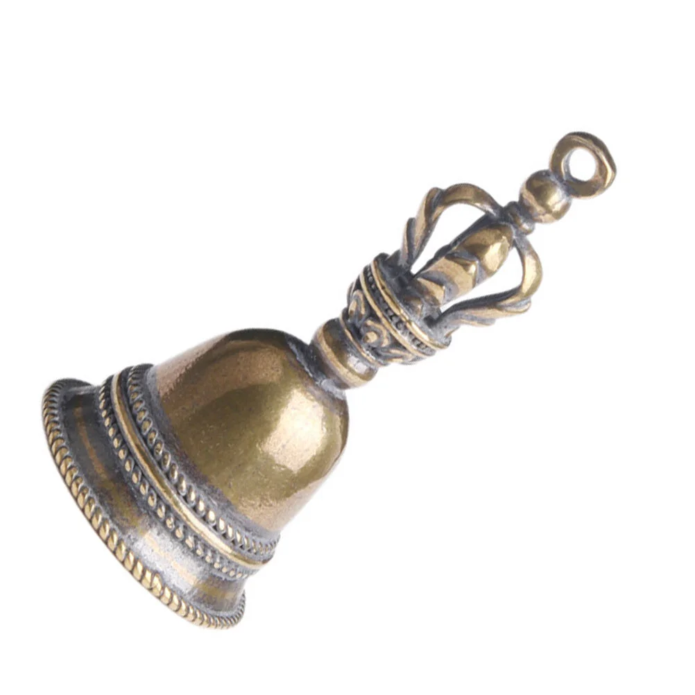 2 Pcs Bell Keychain Door Bells Pendants Brass Charm Jingle Crafts for Hand Rattle