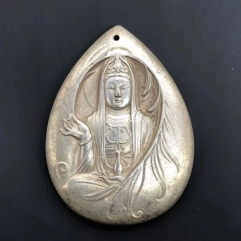 

Silver Plated Plating on White Copper, Namo Amitabha Buddha, 12 Zodiac Zodiac Protector, Primordial Year Buddha Plate Penda