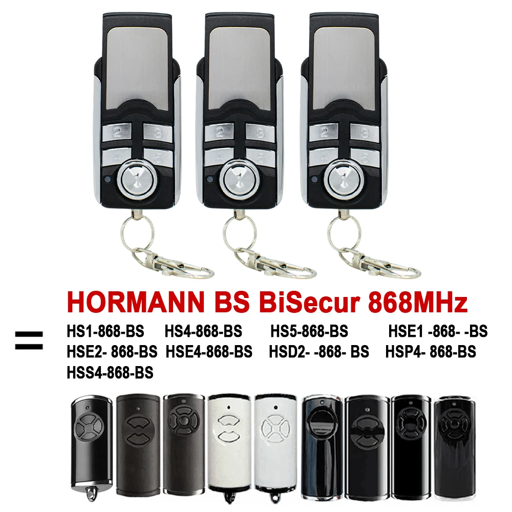 

3 шт. HORMANN BiSecur 868 МГц гаражный пульт дистанционного управления для HORMANN HSE4 HS1 HS4 HS5 HSP4 HSD2 HSE2 HSE5 HSE1 868 BS ручной передатчик
