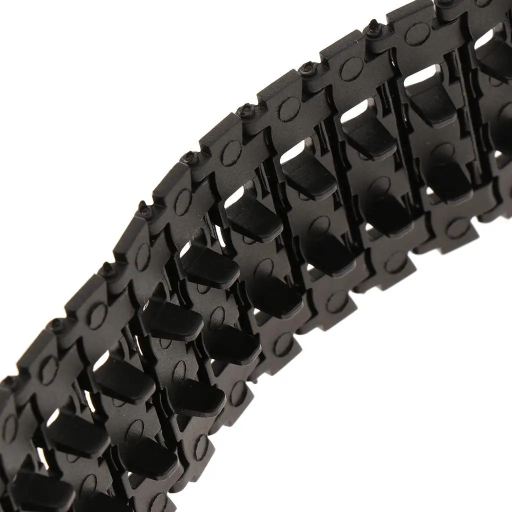 Esteiras de Plástico de Engenharia Montadas com Borracha, Acessório Removível para Tanque, para Chassi de Veículo DIY de Robô RC