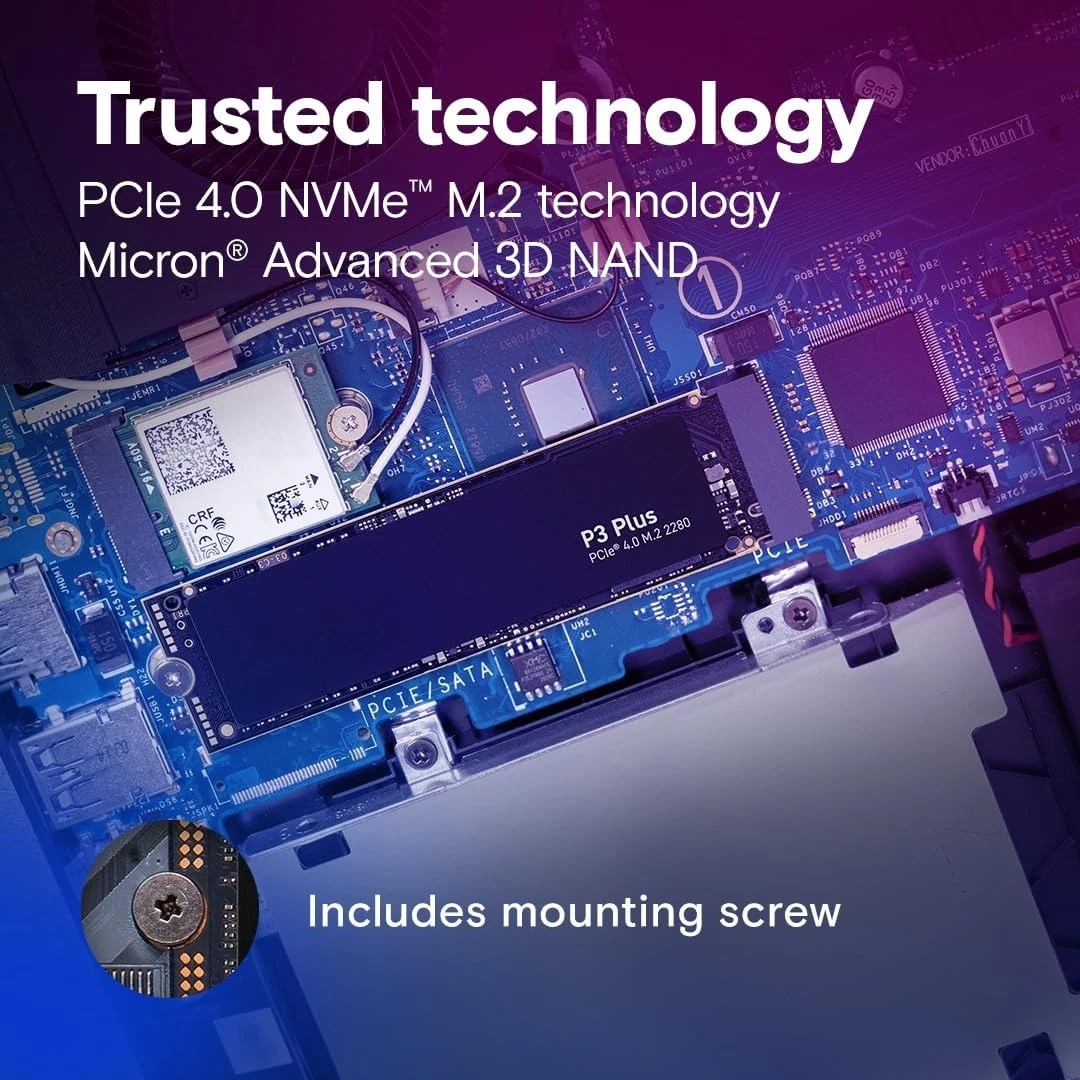 P3 Plus 4 تيرابايت PCIe Gen4 3D NAND NVMe M.2 SSD، حتى 4800 ميجابايت/ثانية - CT4000P3PSSD8 · مبيعات المصنع مباشرة