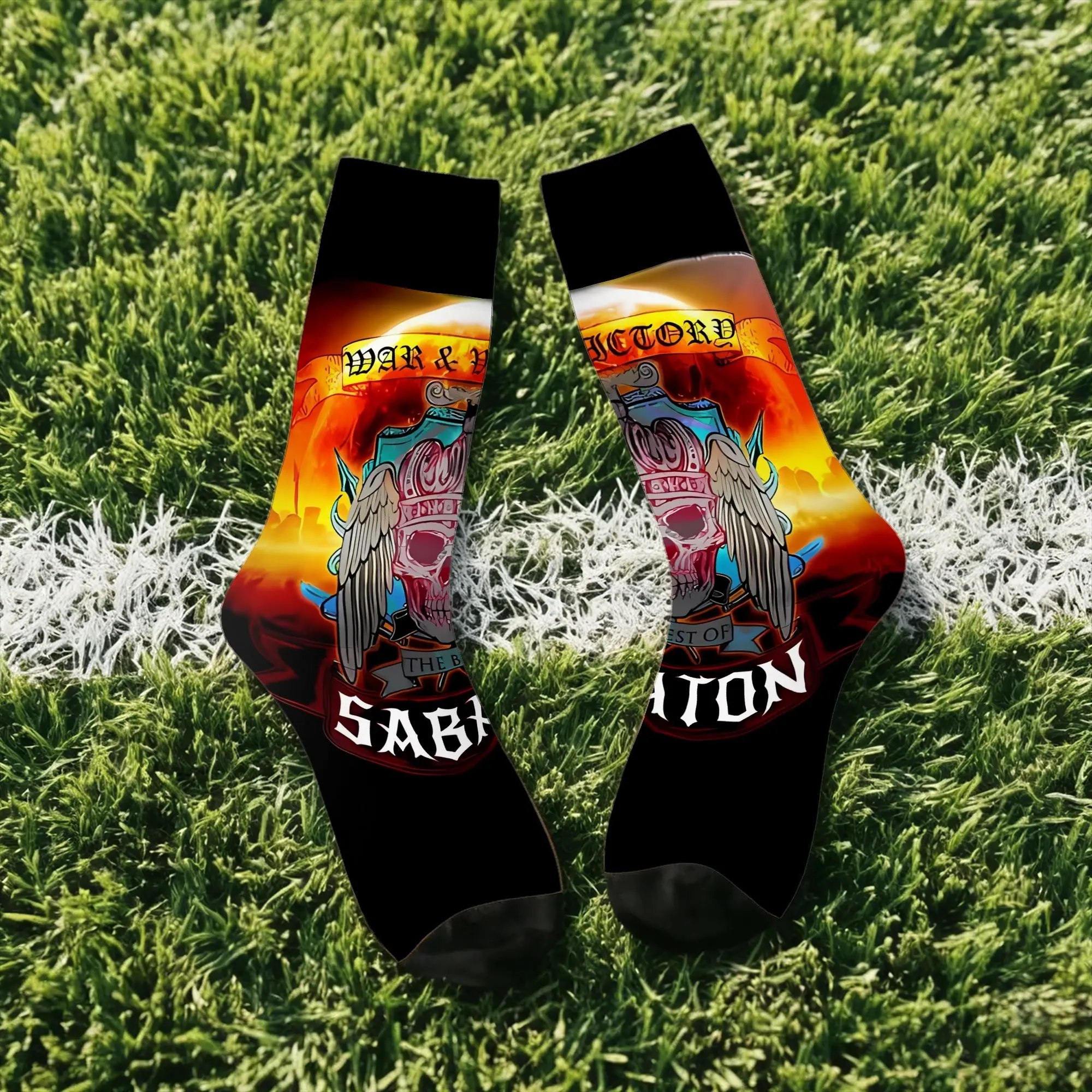 

Funny Sock SABATONN Mens Womens Sa ba tons Lucky Vintage Quality Pattern Printed Men Socks Novelty Men's Socks