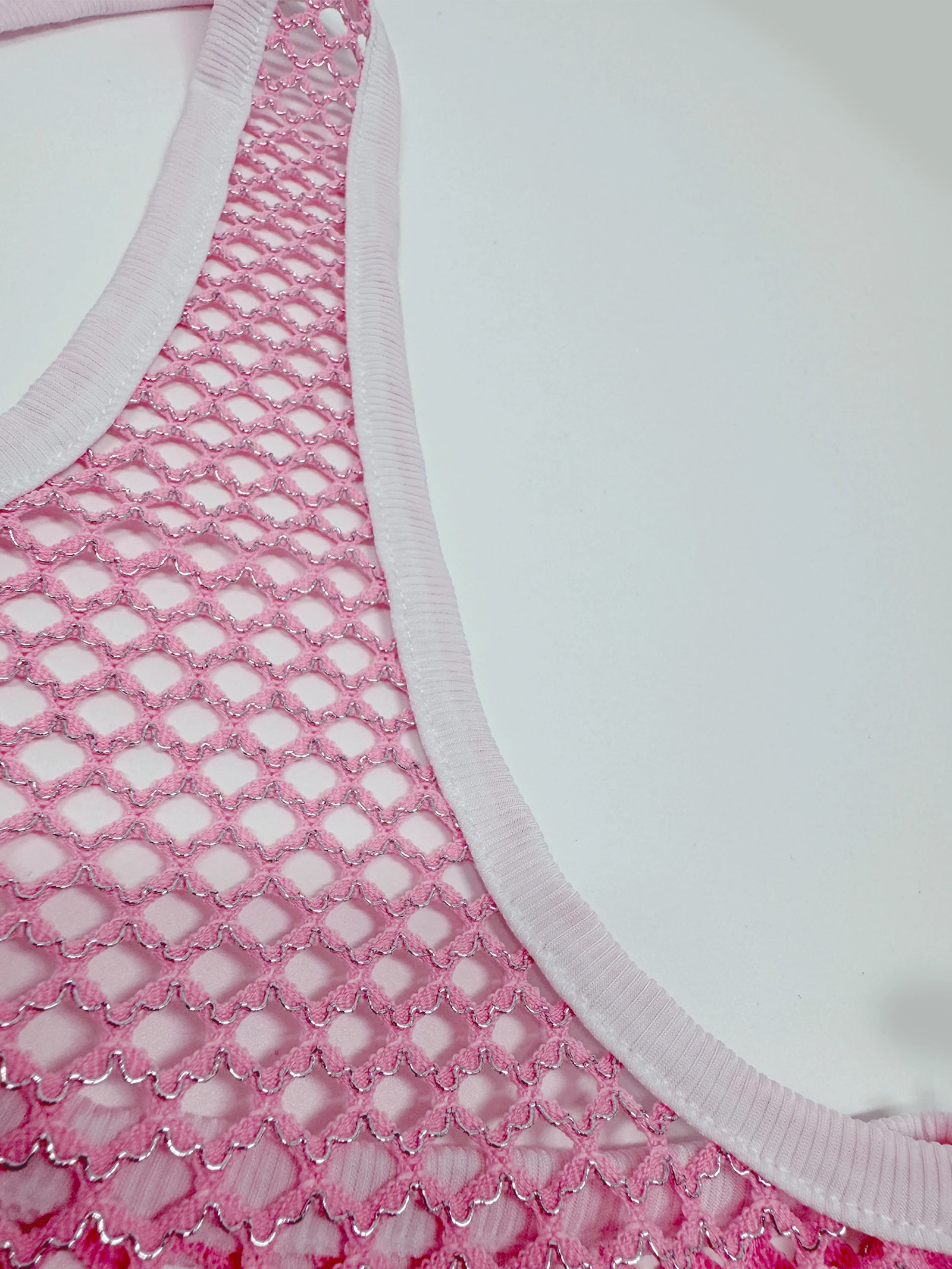 Sport-Mesh-Tanktop für Herren, Racerback, ärmelloses Shirt, Fitness- und Lauf-Muskelshirt, bunte Linien, durchsichtige Netz-Oberteile – Detail 22