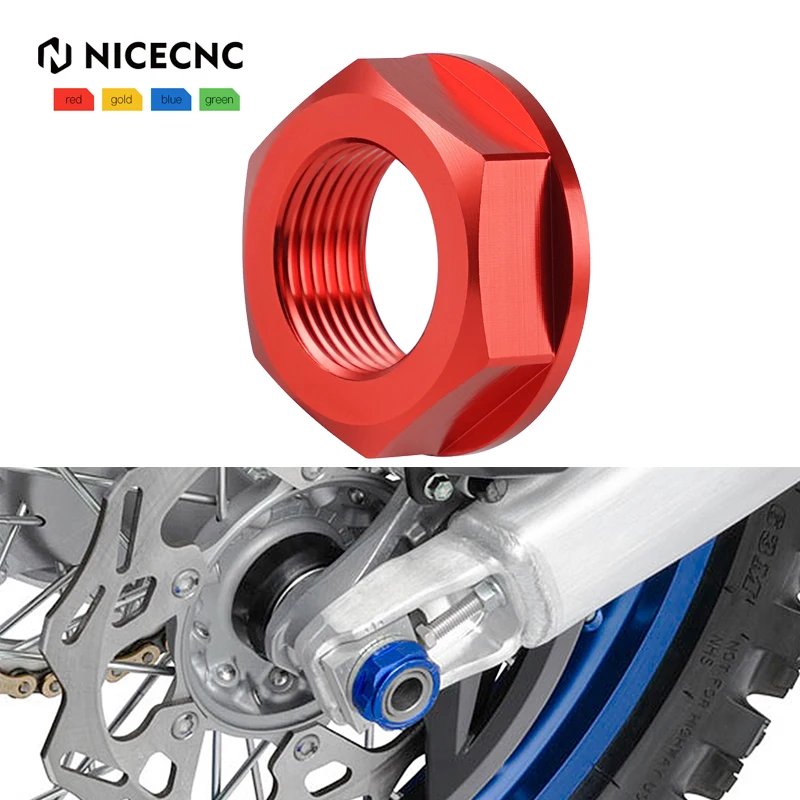 NICECNC M22×P1.5 Rear Axle Nut For Honda CR125R CR250R CRF250R CRF450R CRF250RX CRF450RX CRF250X CRF450X CRF450L T6061 Aluminum