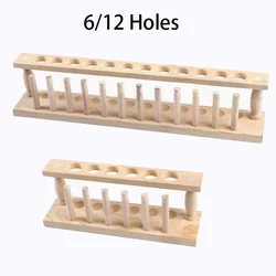 6/12 Holes 22/23mm diameter Single Layer Laboratory Centrifugal Test Tube Wood Wooden Rack Stand Holder