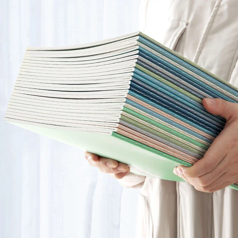 5PC/set A5 B5 Student Car Line Notebook Ins Wind Small Fresh Large Notepad Literary Retro Style Thick Notebook