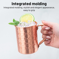 450ml 16.0oz 100% Copper Moscow Mule Mug Durable Coppery Beer Mugs Coffee Mug Milk Cup Pure Copper Cup Drinkware