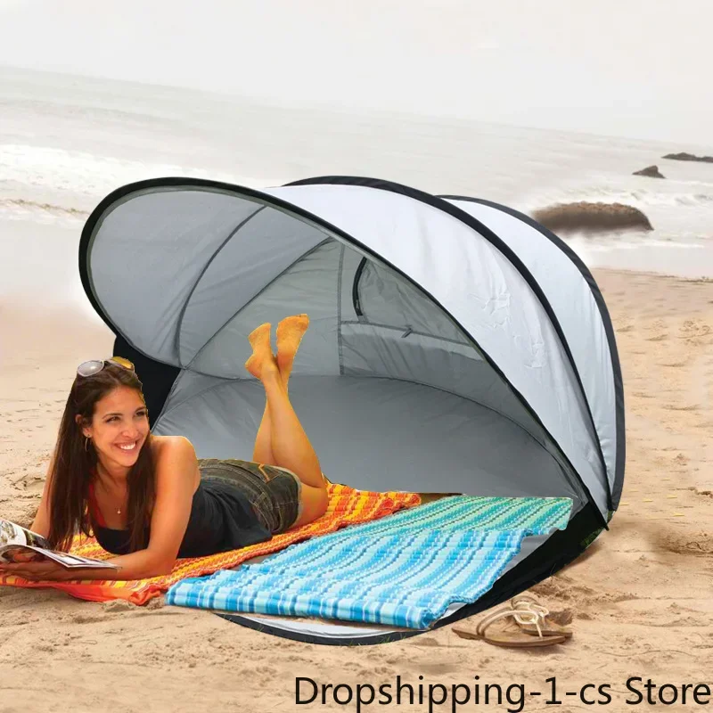 Pop Up Automatic Beach Tent 2-3 Person Speed Open Portable UV Shade Sun Shelter Fishing Park Travel BBQ Car Awning Pergola Tent