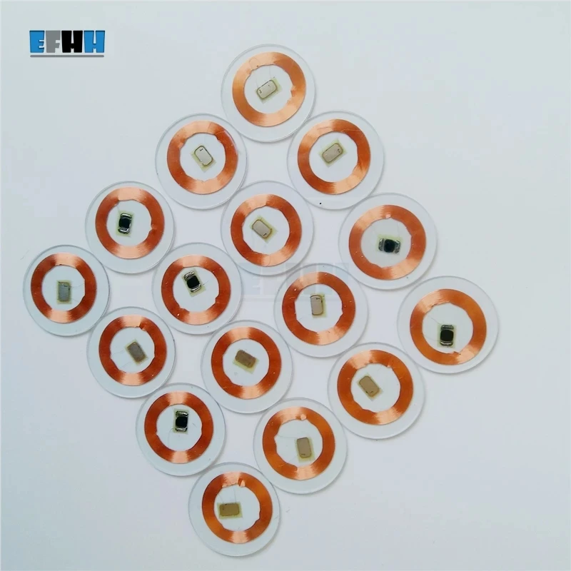 125KHz ID T5577 Writable Rewritable Copper Coil Transparent Coin Card Keyfob RFID Proximity EM4305 Access Control Tag Accessorie