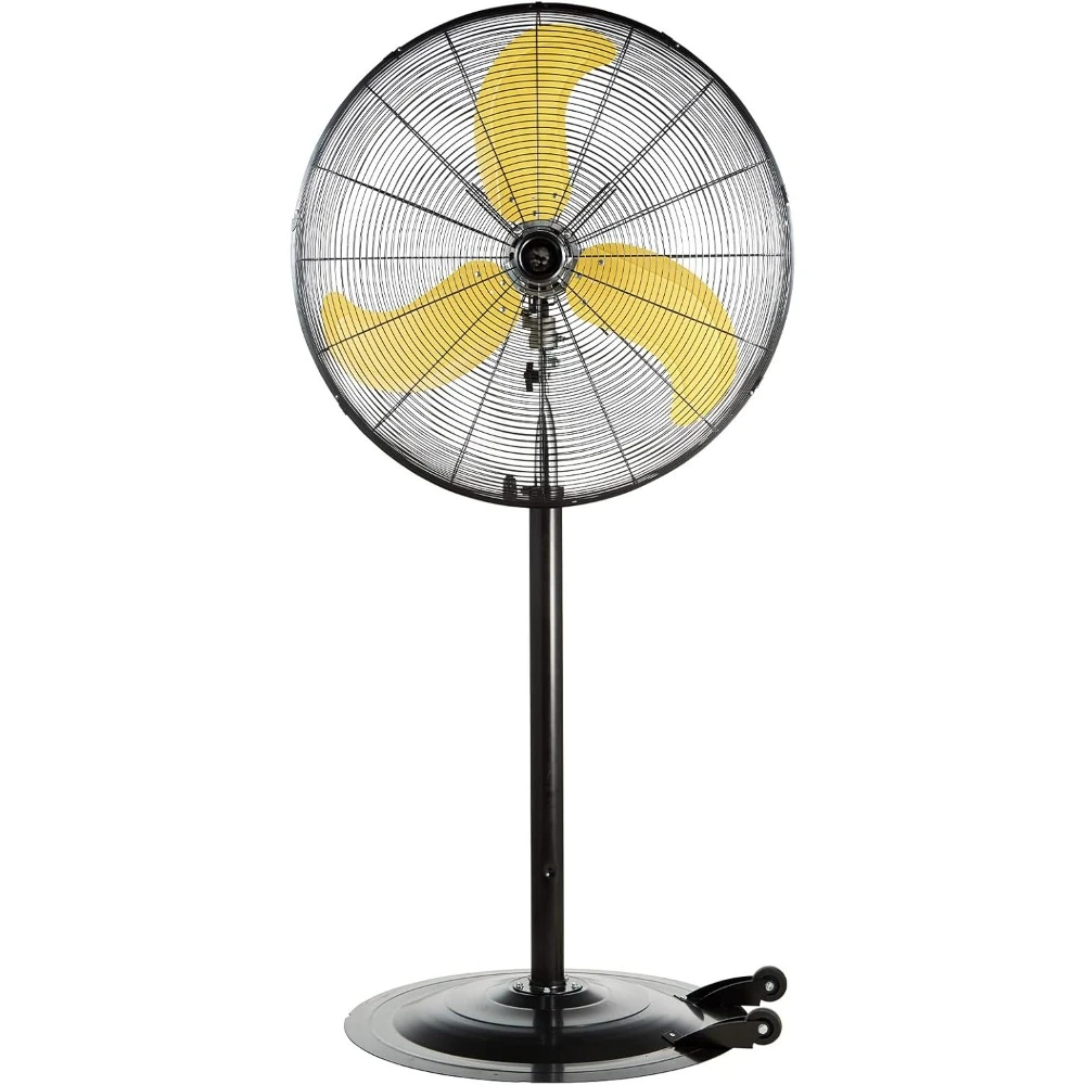 30 inch Heavy Duty High Velocity Pedestal Oscillating Fan with Powerful Motor,9 Feet Cord & Turbo Yellow Blade