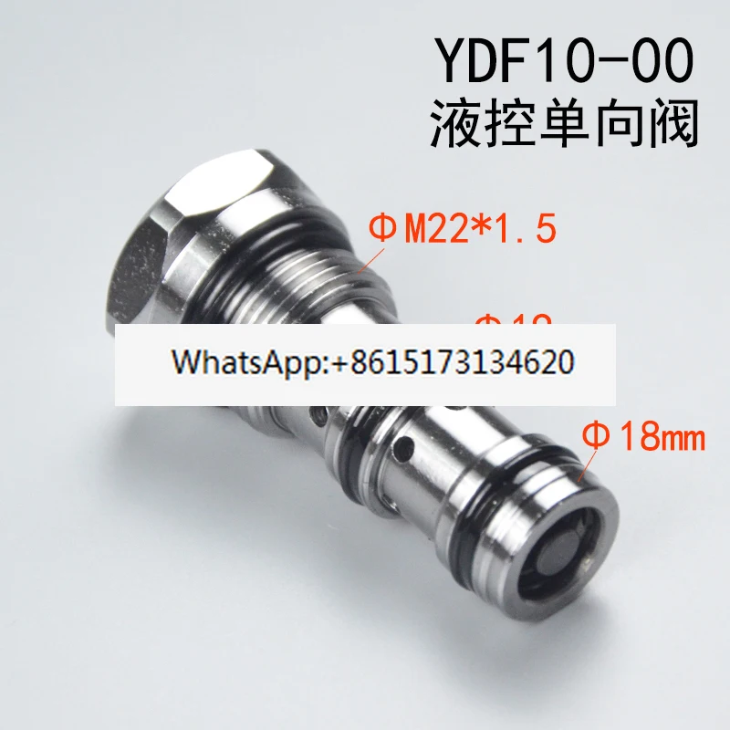 

3pcs Threaded cartridge hydraulic control check valve YDF10-00 excavator hydraulic