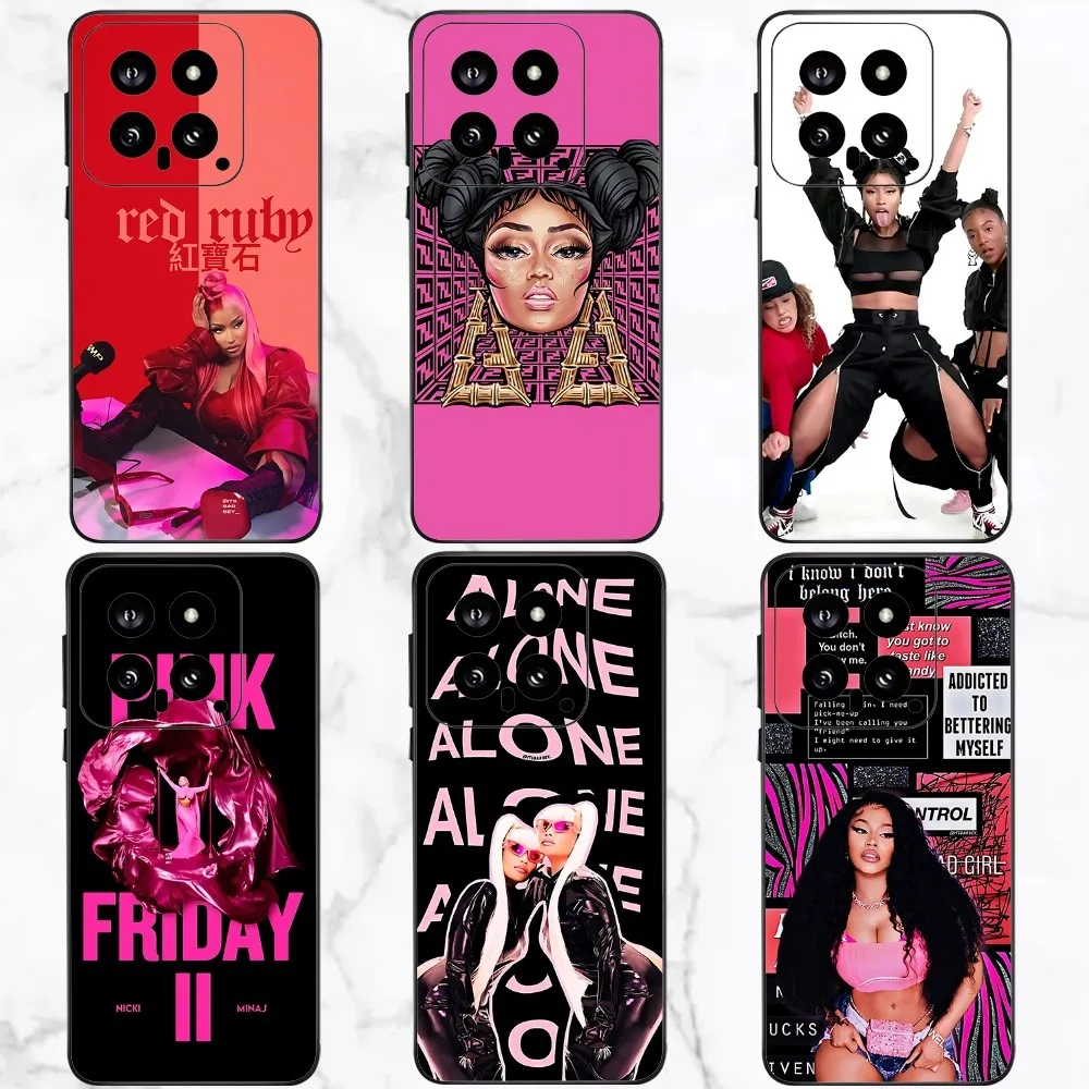 N-NickiS-M-MinajSER Rapper Pink Friday 2 Phone Case For Xiaomi 11 Redmi Note 11 5G 8T 9A 9 10T Note8Pro Note9 12SUltra Black Cas