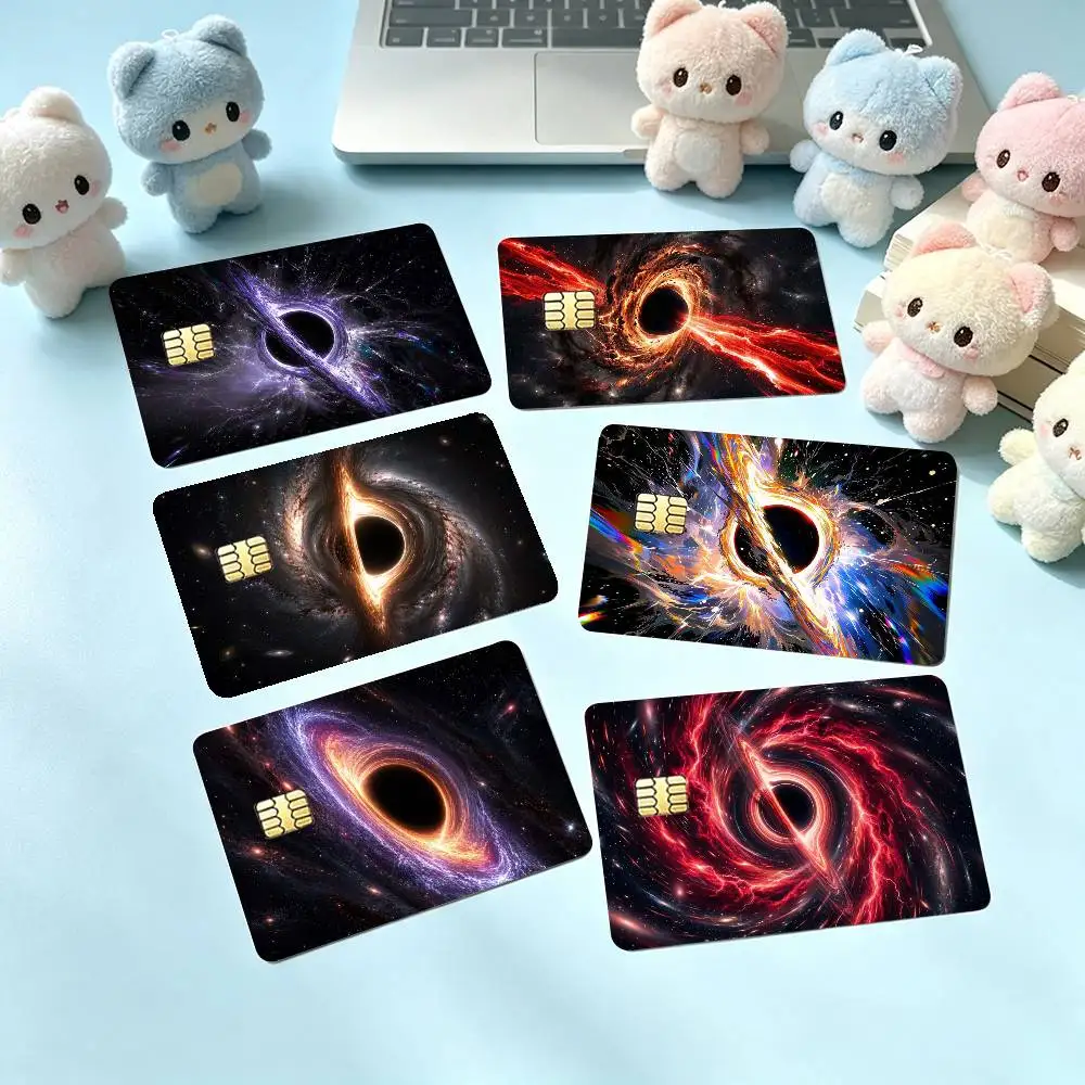 C-Cosmic Black-Hole Credit Card HD Stickers Small Chip Waterproof Sticker Game Card Decal Gift