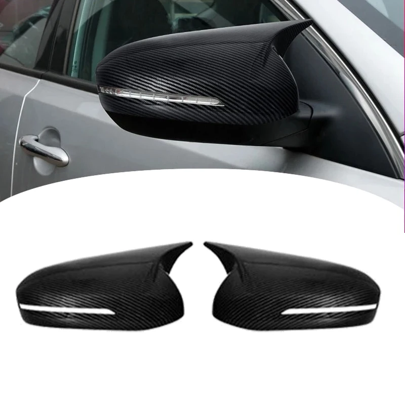 

Side Mirror Cover Caps for KIA K5 Optima 2011-2015 Plastic Carbon Fiber Look Car Exterior Accessories Left Right