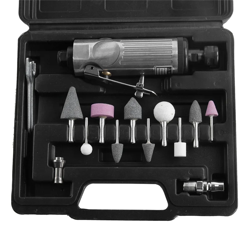 A19Q-1/4インチ 車用エアコンプレッサー 90Psi グラインダーマシン タイヤロータリーストーンツールキット 高速研磨空気圧ツール
