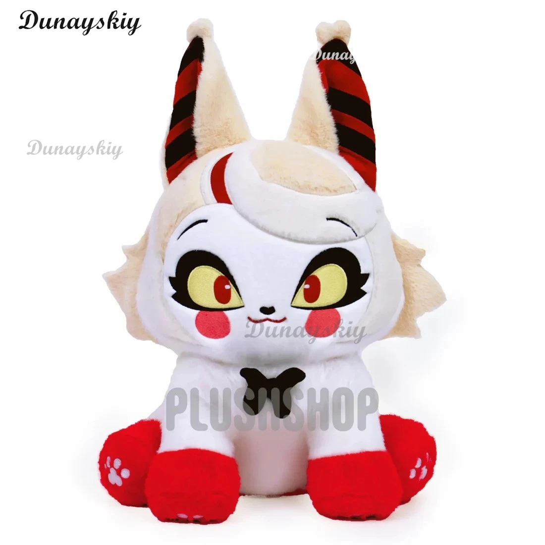 Husk Angel Meow Hazbin Cosplay Hotel Alastor Kawaii Cosplay süße weiche flauschige gefüllte niedliche Cartoon-Heimdekoration für Kinder Geschenk
