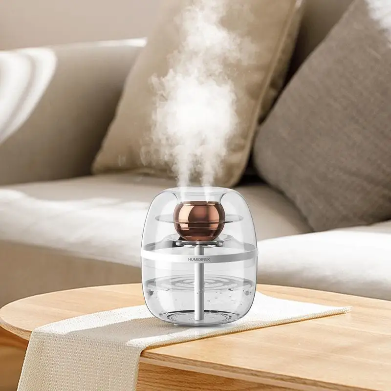 Cool Mist Humidifiers House Humidifier Aroma Air Purifier Mini Silent Double Spray Humidifiers Decoration Light for Bedroom Home