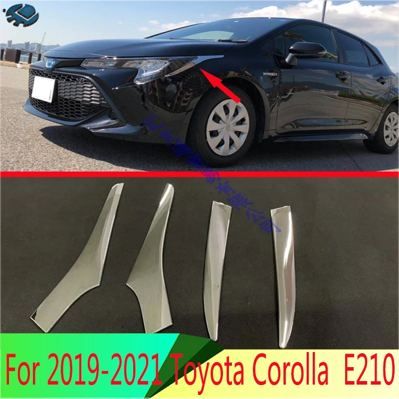 

Для Toyota Corolla E210 2019-2021 Sport Hatchback Auris ABS хромированная передняя фара крышка лампы накладка