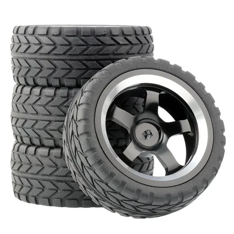 Wltoys 144001 144010 124007 124016 124019 A959 A959-B 4 قطعة 65 مللي متر المطاط الإطارات المعدنية عجلة حافة 12 مللي متر عرافة ل RC سيارة ترقية أجزاء