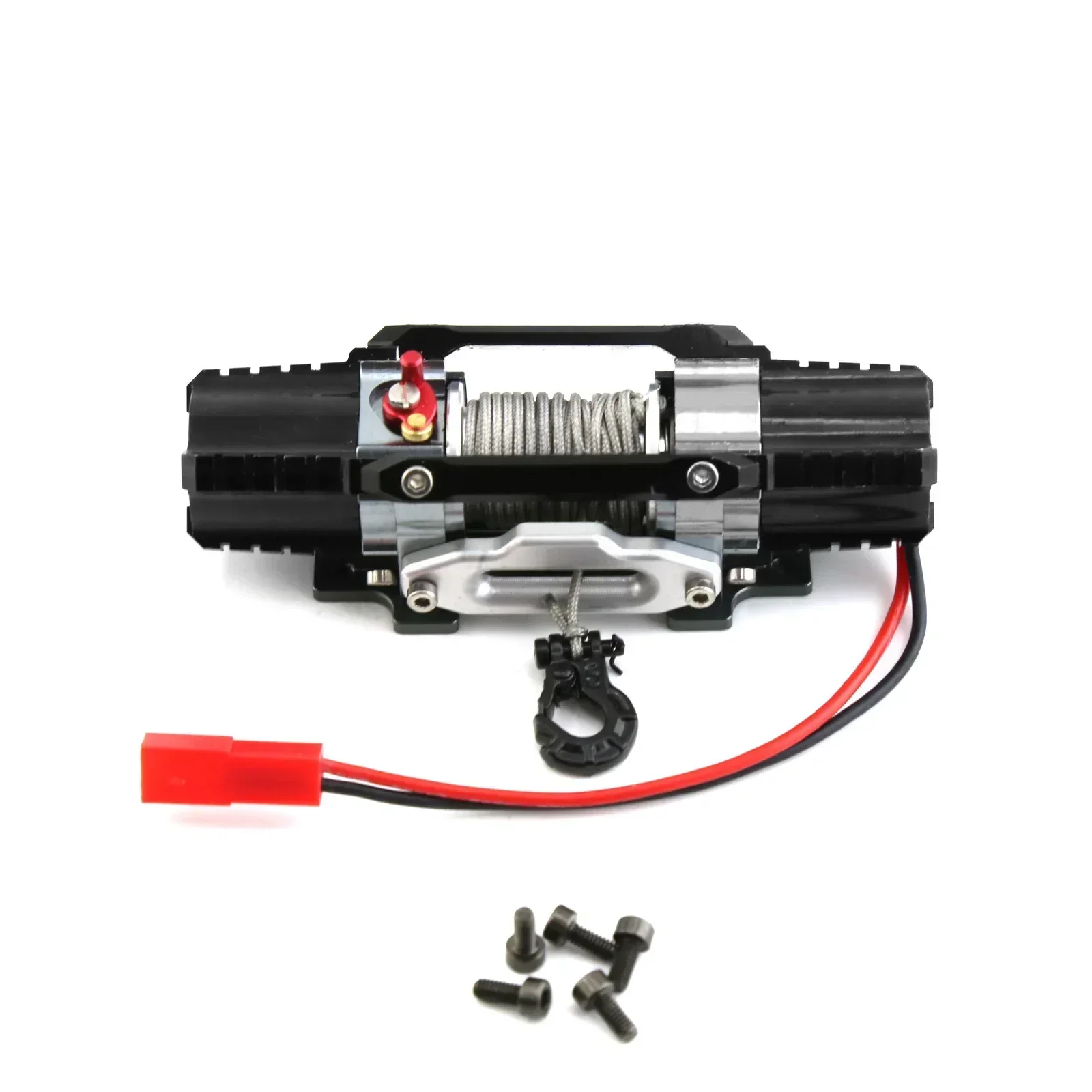 Dual Motor Metal Simulated Winch for 1/8 1/10 RC Crawler Car Axial SCX10 TRX4 RC4WD D90 KM2 Redcat YK4082 Upgrade Parts