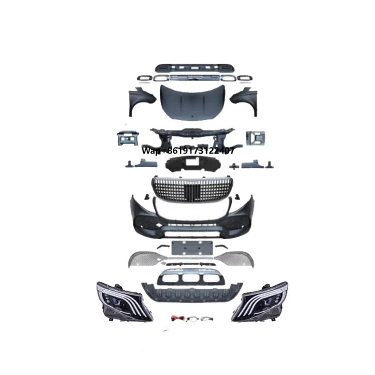 

W639 Upgrade W447 Vito GLS Style Bodykit Bumper Rear Diffuser Fender Headlamp Grille Hood Body Kit for 2003-2016