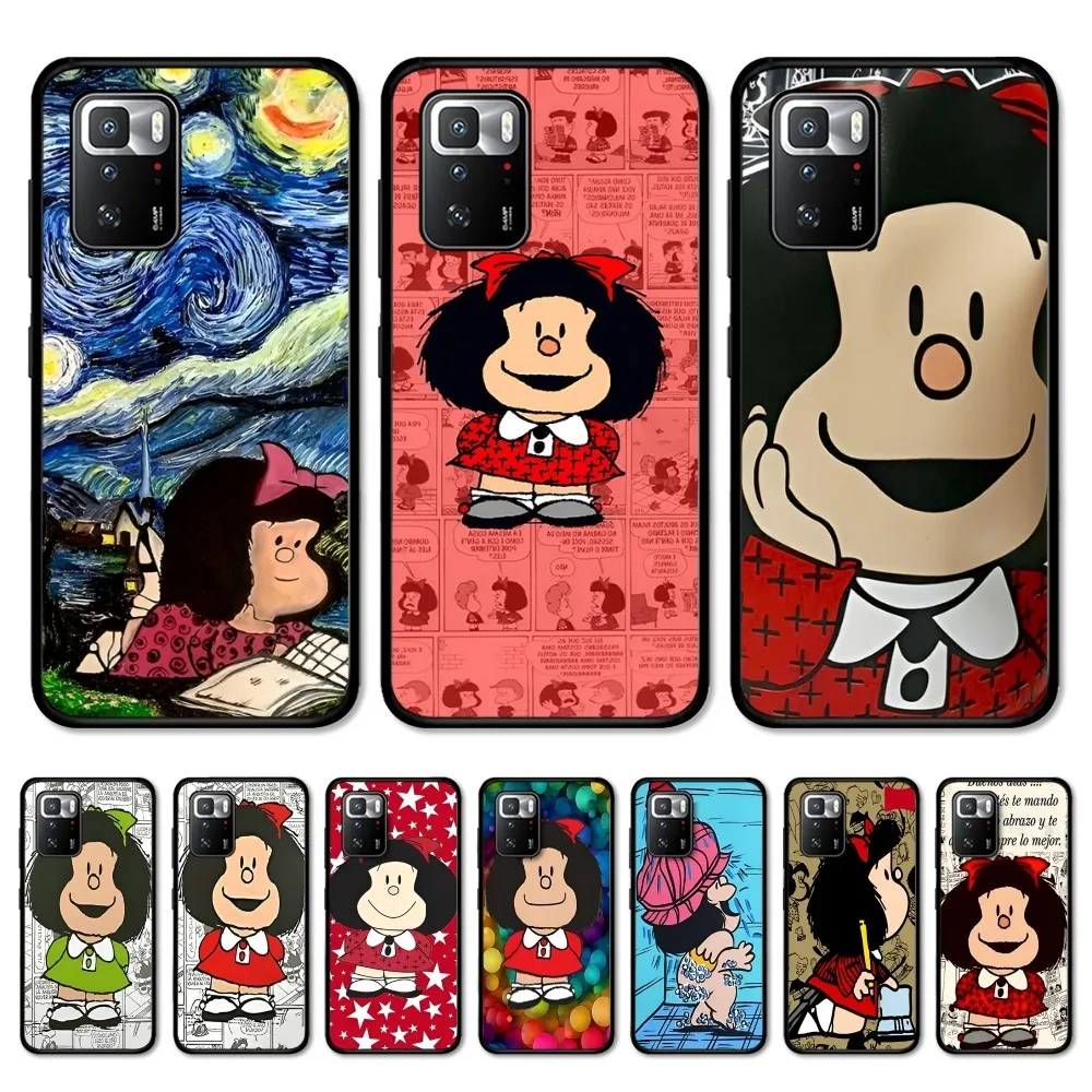 Hot M-Mafalda Girl Phone Case For Redmi Note 4 X 5 A 6 7 8 T 9 9S 10 11 11S 11Epro Poco M3 pro