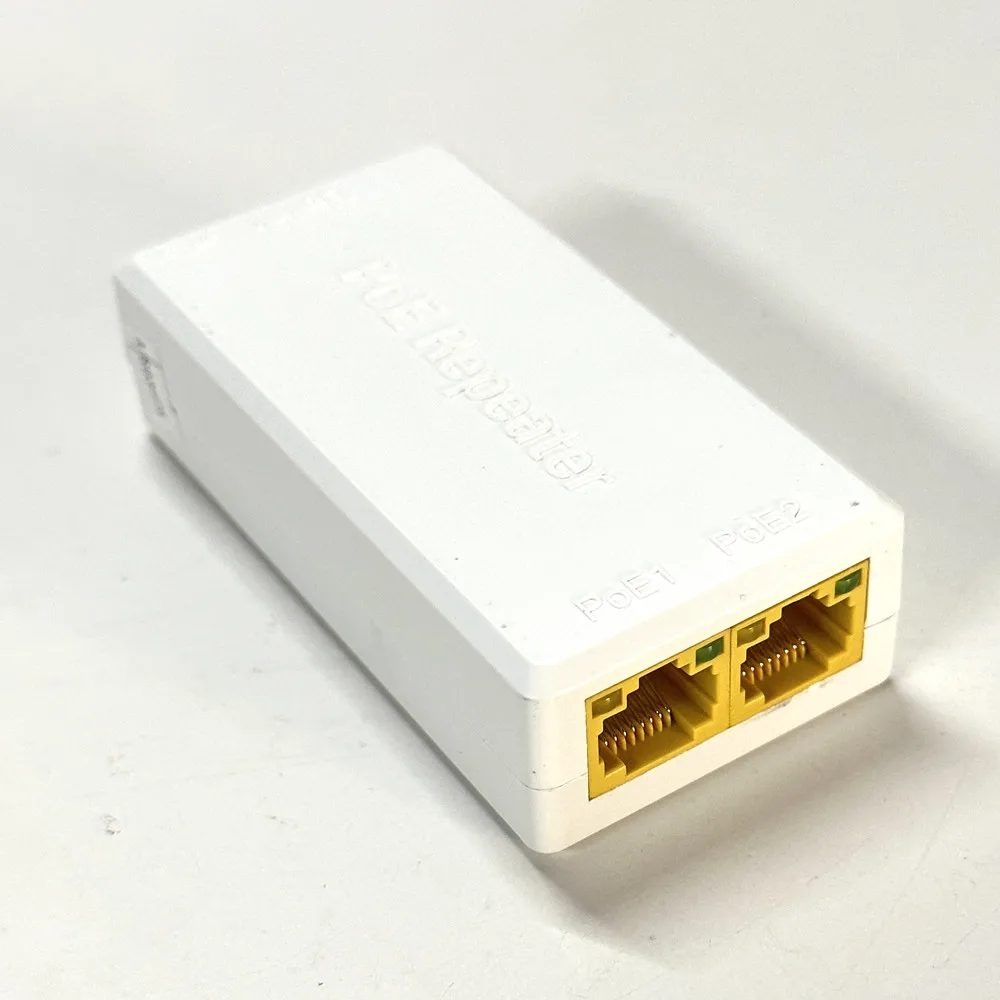 

2-портовый повторитель POE, 10/100 Мбит/с, удлинитель PoE от 1 до 2 с IEEE802.3af/at Plug and Play, 48 В для коммутатора PoE, NVR, IP-камеры