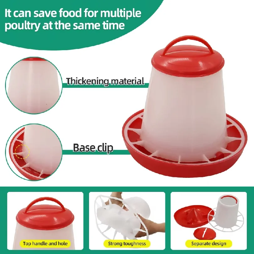 Chicken Feeder And Waterer Water Food Dispenser Automatic Chicken Birds Chick Waterer Feeding Bucket Container Supply