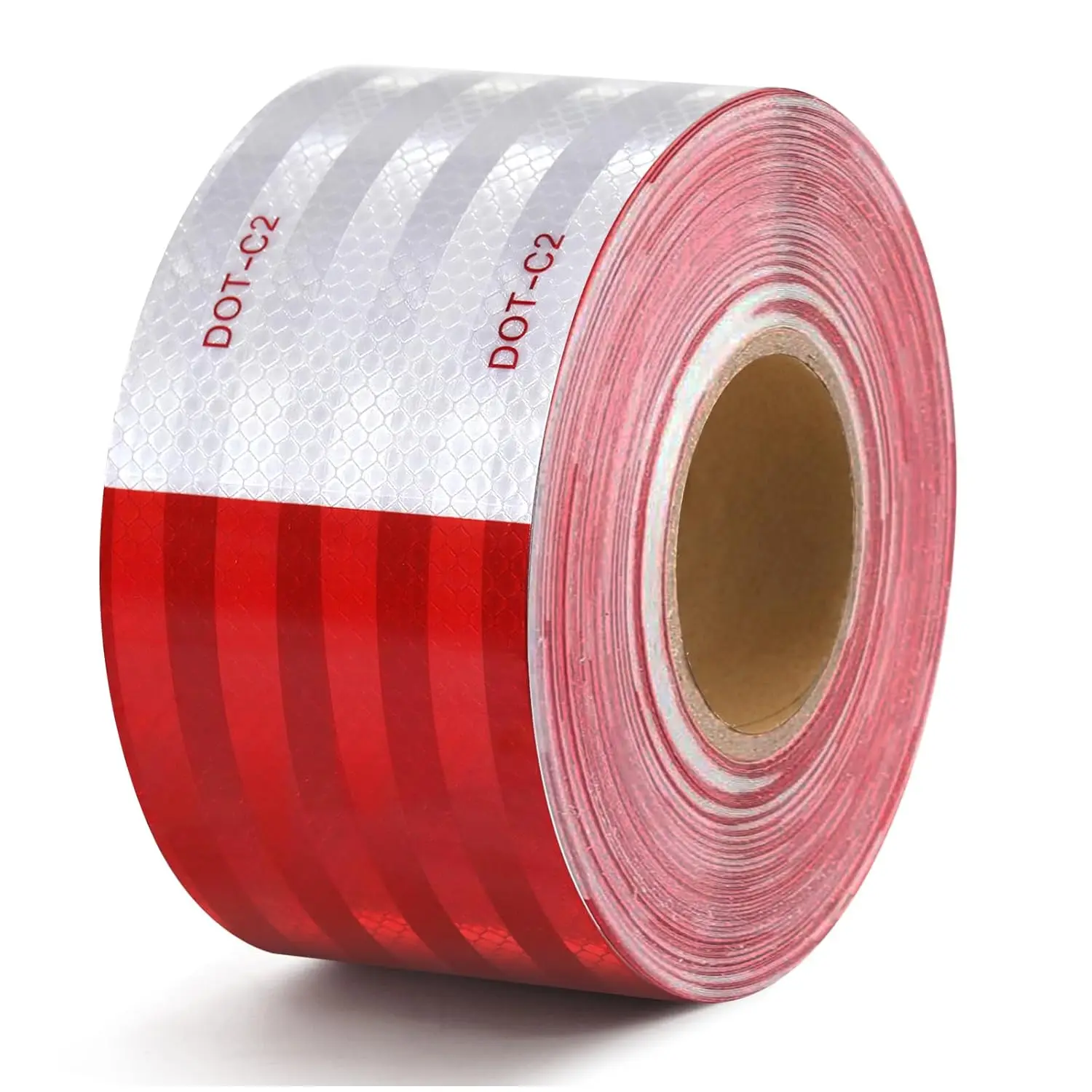

3 Inch x 100 Feet Red White Reflective Tape, Waterproof Strong Adhesive for Vehicles Trailers Boats Signs Safety Warning