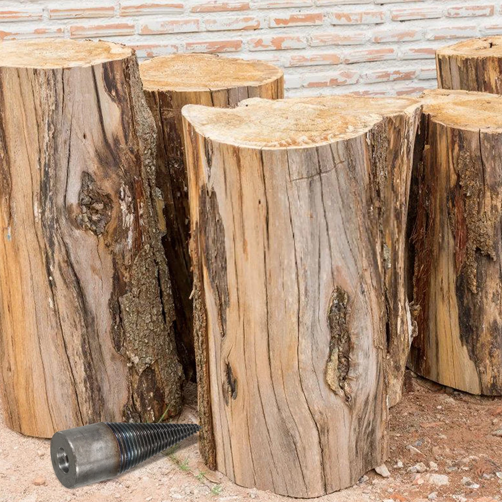 

Fire Wood Splitter 42Mm Heavy Duty High Carbon Steel Firewood Drill Bit Wood Splitting Tool for Splitting Efficiency