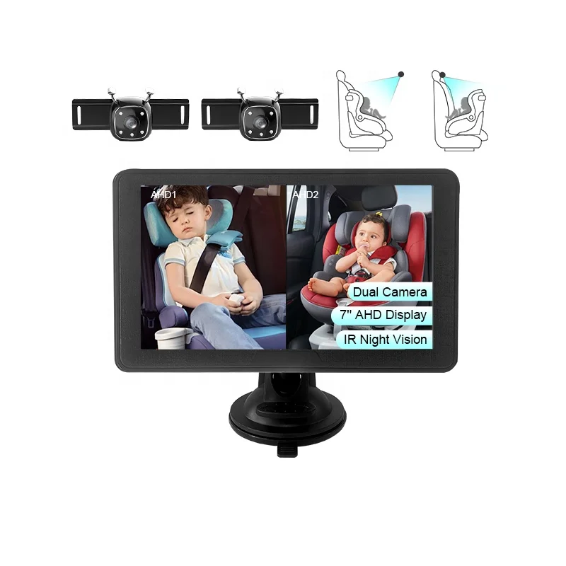 Best Quality Pet Baby Monitoring Camera Surveillance Car Camera 5 Inch Baby Monitor Dual Cameras