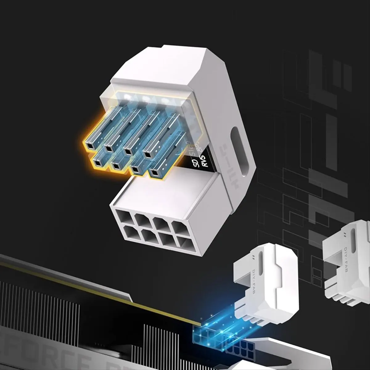 High-quality PC accessories in Stock 8-Pin PCle 3.0 GPU Power Adapter for Desktops Graphics, C