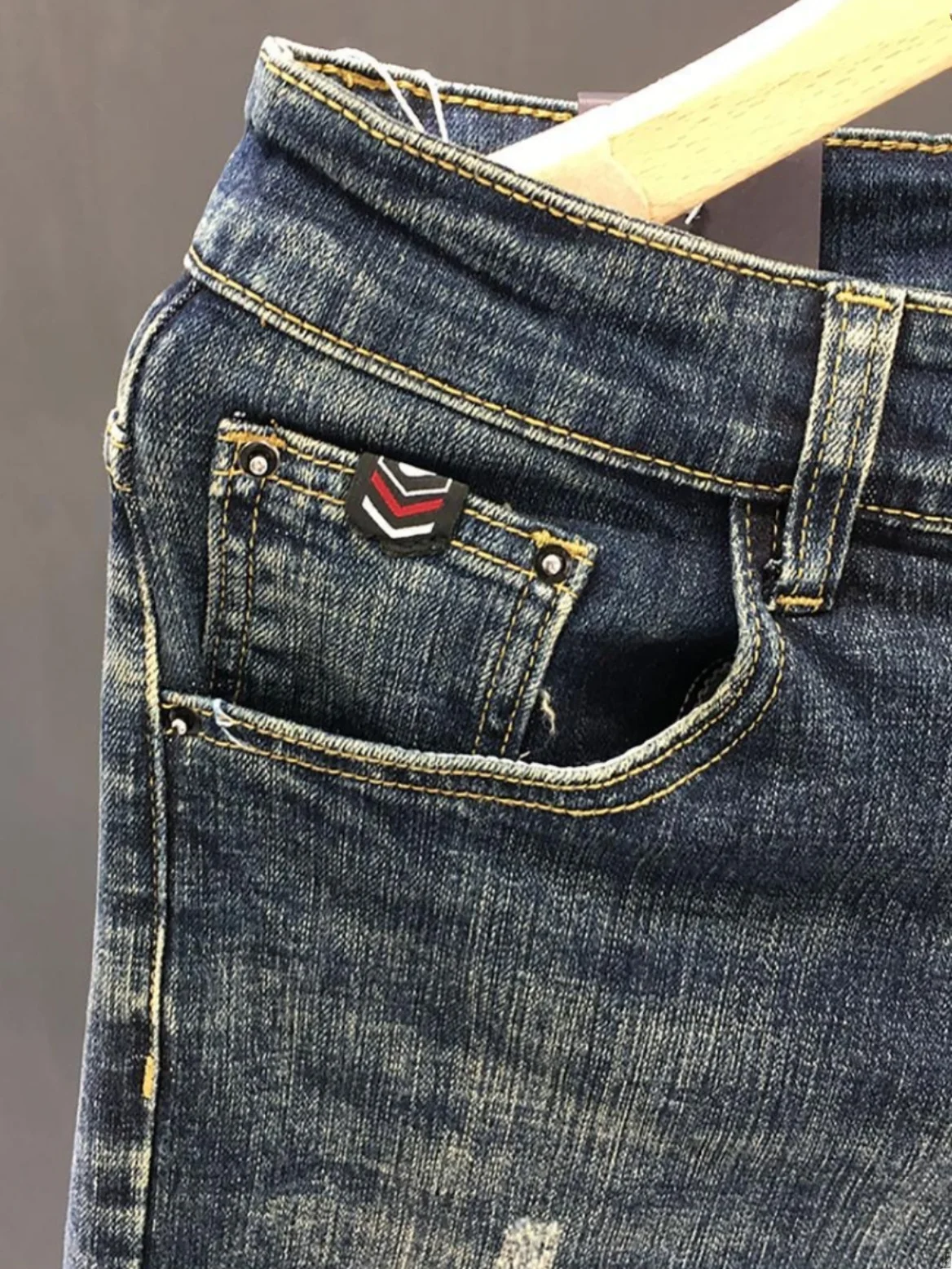 

Мужские облегающие джинсы, модные эластичные повседневные брюки из девяти предметов, весна-осень, новые хлопковые эластичные молодежные брюки