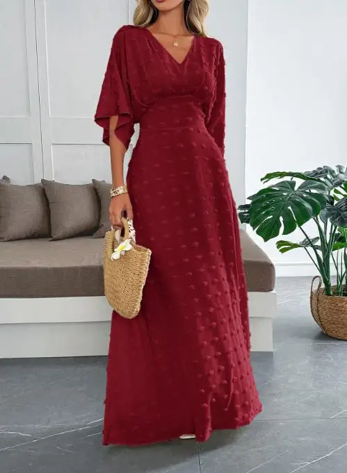 

Simple and Elegant Style Short Sleeved Minimalist Dress