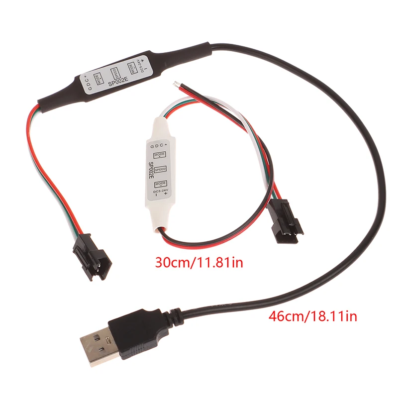 Mini WS2812B WS2811 Controller For Pixel LED Strip Light USB 3 Key WS2812 LED Light Strip SP621E Music Bluetooth APP DC5V-24V