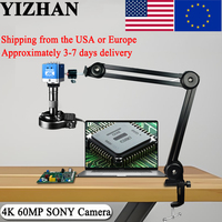 YIZHAN 4K 60MP 1080P Electronic Digital Microscope Via HDMI/Type-C Output with 150X Camera Lens for PCB Soldering/Phone Repair