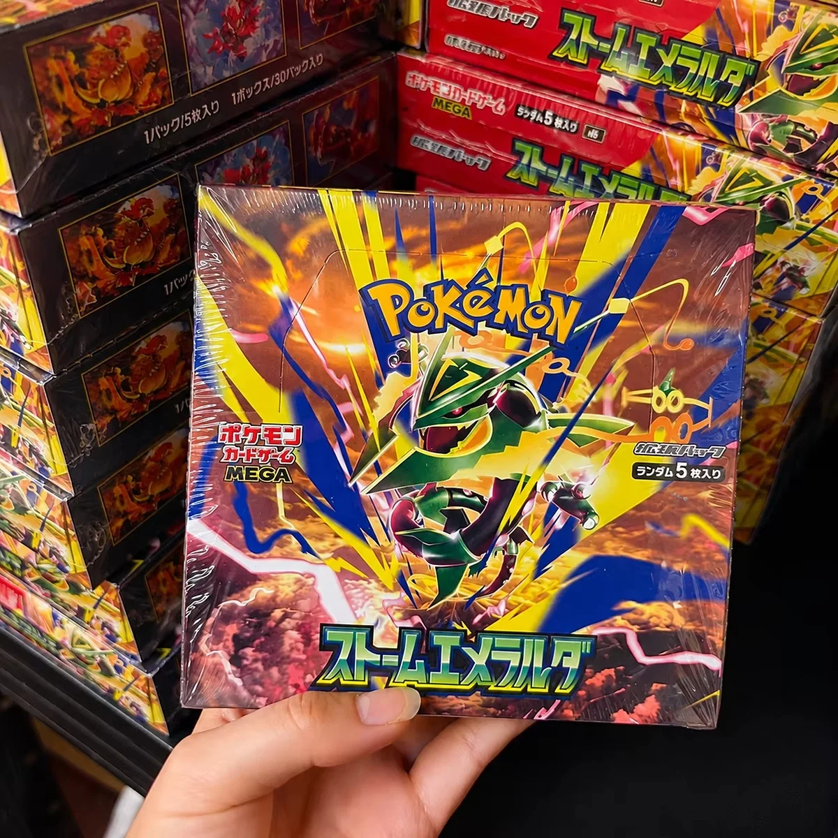 New Pokemon Trading Card Game Ptcg Japanese Version M6 Rayquaza Storm Emerald Sealed Booster Box Surprise Gift For Collectors view 2