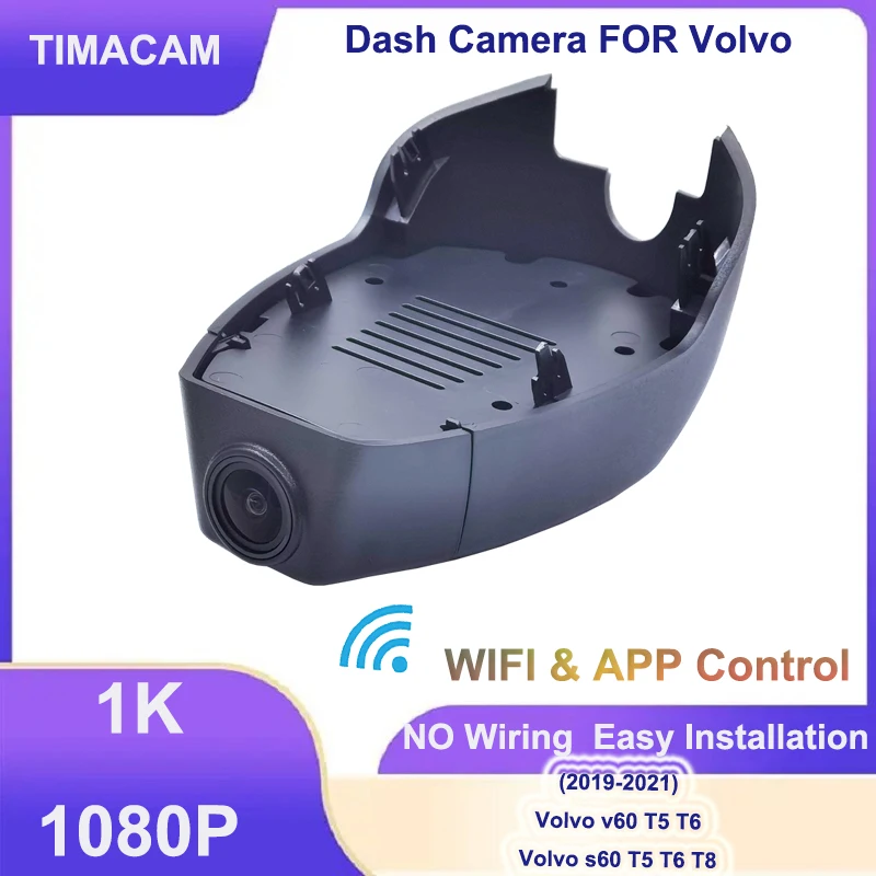 TIMACAM New Plug and Play 1080P Wifi Video Recorder Car DVR Dash Cam for Volvo s60 T5 T6 T8 for Volvo v60 T5 T6 2019 2020 2021