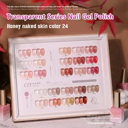 Vendeeni 24 Colors Nude Pink Skin Color Jelly Gel Nail Polish Transparent UV Soak Off Gel Varnish Jade Fat Nail Art Gel Lacquer