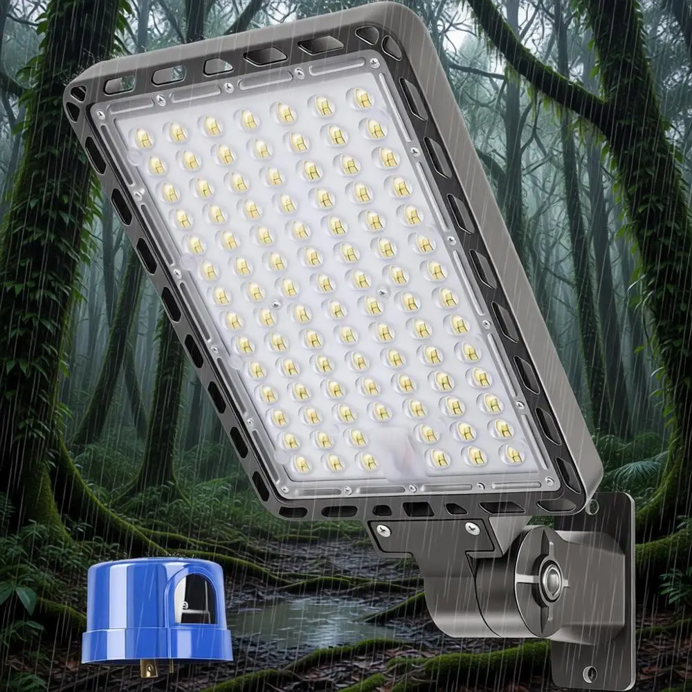 

240W LED Parking Lot Light, 36000LM 5000K Adjustable Wall Mount Security lood Lights with Dusk to Photocell, IP66 Waterproo Shoe