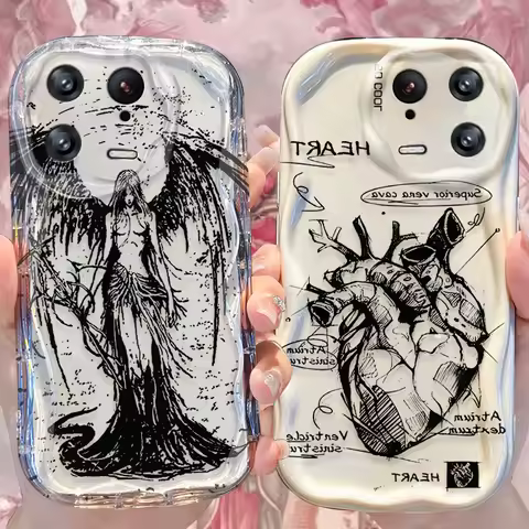 Divine Dark Angel Case for Xiaomi Mi 15 14T 13 Lite 12 Pro 12S 12X 11i 5G POCO X7 X6 X5 X4 GT X3 NFC F6 M6 Plus Silicone Cover