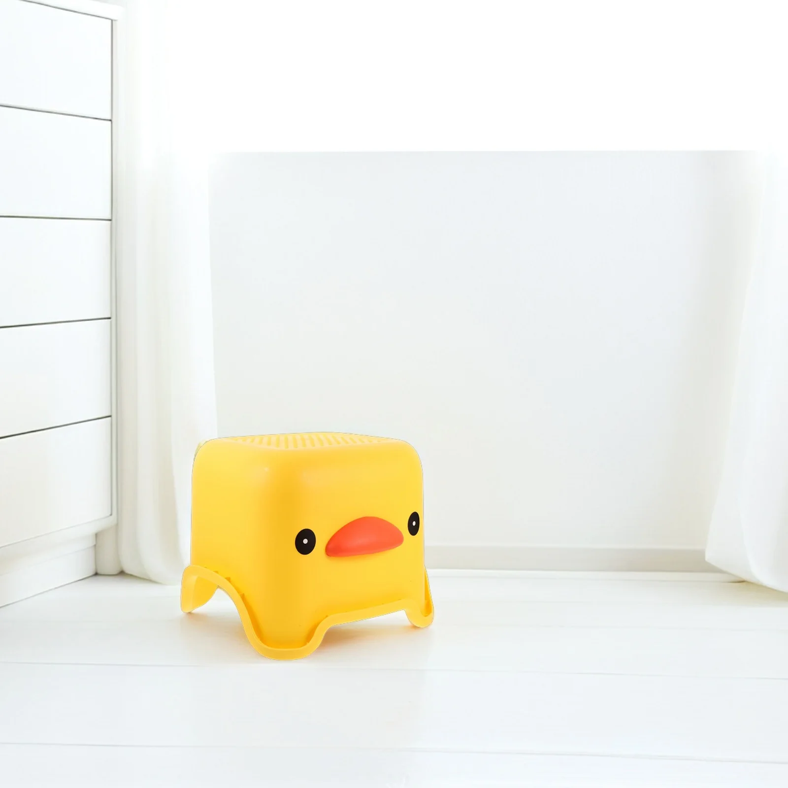 

Kids Folding Chair Duck Shape Step Stool for Toddlers Bathroom Kitchen Use Comfortable Plastic Low Height Stool
