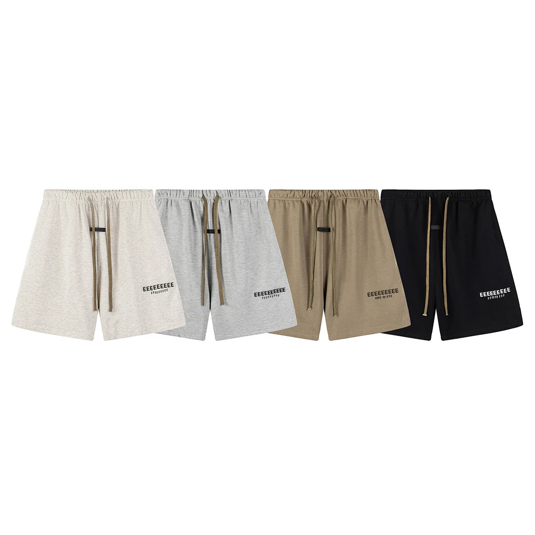 

PRC Trendy Brand Classic Double Line Letter Shorts Men's Summer Drawstring Short Luxury Design Short Pant Jogging