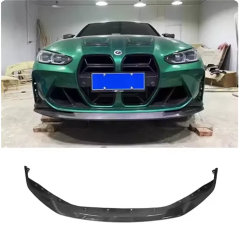 

For BMW M3 M4 G80 G82 G83 2019-2023 High Quality Dry Carbon Fiber Bumper Front Bumper Lip Splitter Diffuser Lip Spoiler