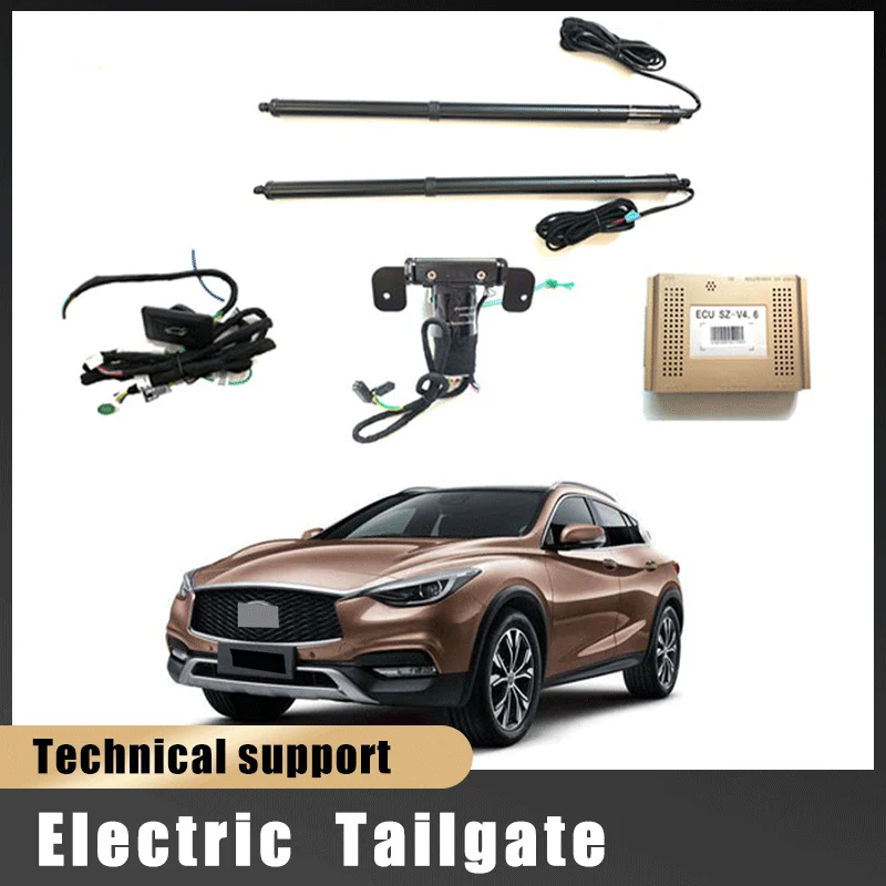 

Автомобильный силовой подъемник багажника для Infiniti QX30 Q30 2017 ~ 2024, электрический люк, задняя дверь, стойка задней двери, автоматический привод задней двери