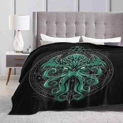 Great Cthulhu Blanket Soft Warm Travel Portable Blanket Cthulhu Hp Lovecraft Octopus Terror Horror Tentacles Writer