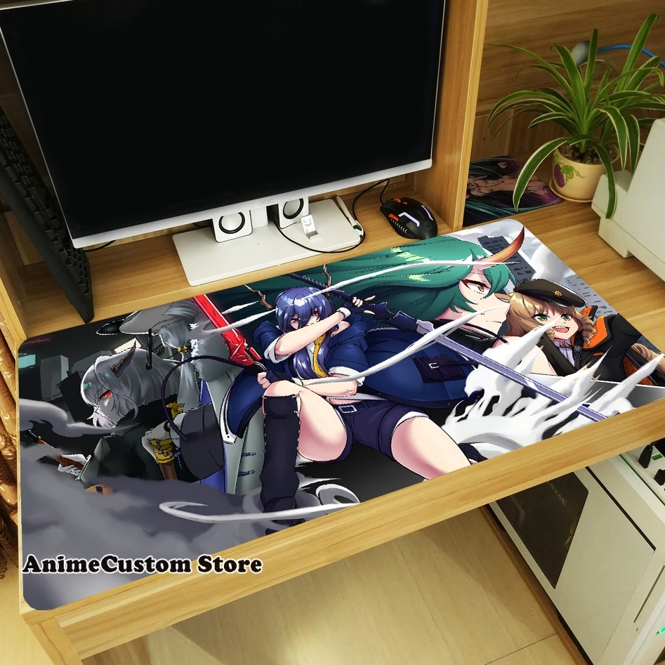 Anime Arknights Hoshiguma Chen Cosplay Mouse Pad Game Laptop Mice Mat Tabletop Keyboard Mat Thicken Playmat Otaku Gift